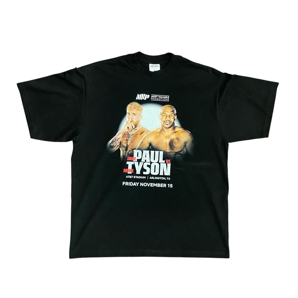 Mike Tyson‎ Jake Paul Boxing Fight Shirt AT&T Stadium Texas MVP Authentic XL NEW
